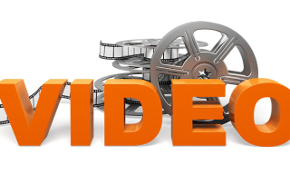 Video Icon Orange Text